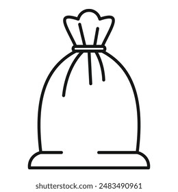 Bag for trash object icon outline vector. Ecological sack. Cleaning product
