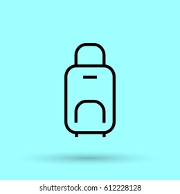 bag travel baggage line vector icon