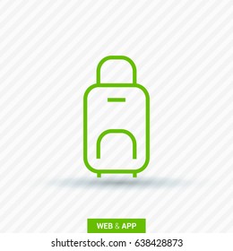 bag travel baggage line vector icon