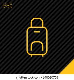 bag travel baggage line vector icon