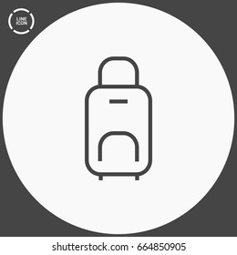 bag travel baggage line vector icon