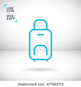 bag travel baggage line vector icon