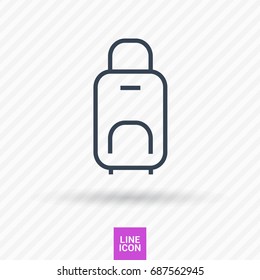 bag travel baggage line vector icon
