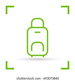 bag travel baggage line vector icon