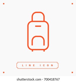 bag travel baggage line vector icon