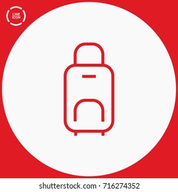 bag travel baggage line vector icon