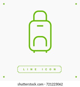 bag travel baggage line vector icon