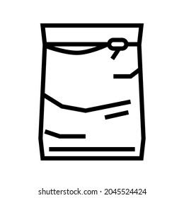 bag for travel line icon vector. bag for travel sign. isolated contour symbol black illustration