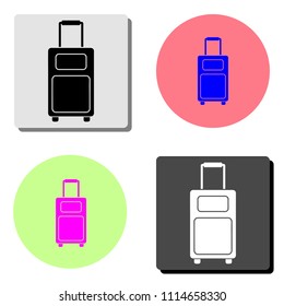 Bag of travel. simple flat vector icon illustration on four different color backgrounds
