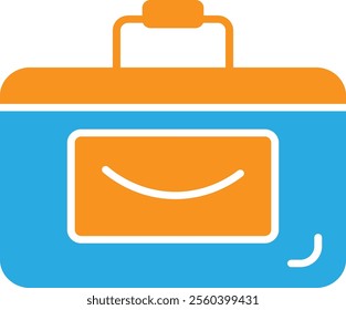 Bag for travel trip Travel luggage or user interface icon symbol pictogram vector