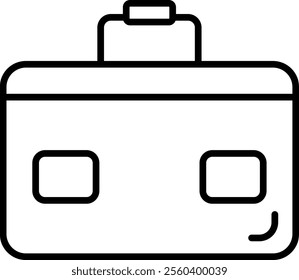 Bag for travel trip Travel luggage or user interface icon symbol pictogram vector