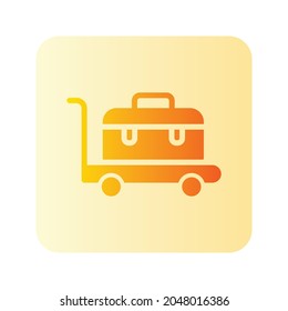 
bag trolley gradient icon isolated on white background
