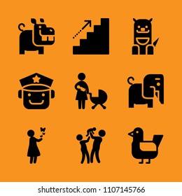 bag, up, outdoors and private icon set. Vector illustration for web and design.