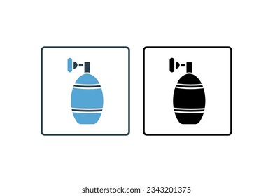 Bag Valve Mask icon. Icon related to medical tools. solid icon style. Simple vector design editable