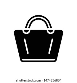 Bag vector black icon