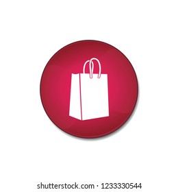 Bag vector button, web design element