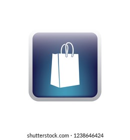 Bag vector button, web design element