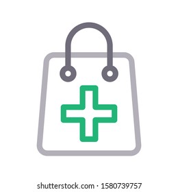 bag vector color line icon 