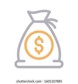 bag vector color line icon 