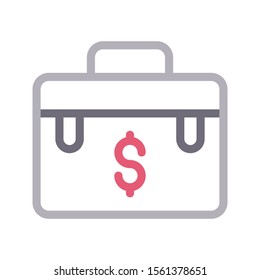 bag vector colour line icon 