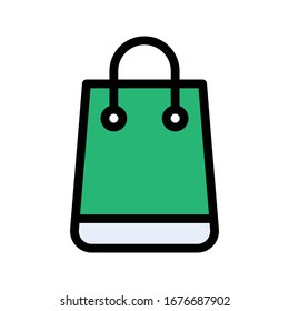 icono de color plano vectorial de bolsa 