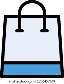 icono de color plano del vector de bolsa