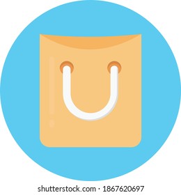 bag vector flat color icon