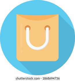 bag vector flat color icon