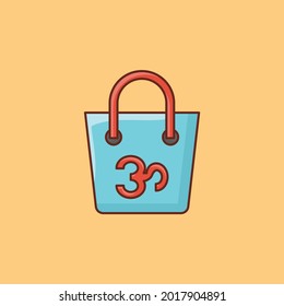 bag vector flat color icon