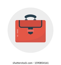 bag vector flat color line icon 