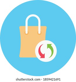 bag vector flat colour icon