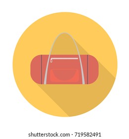 Bag vector in a flat style. Sports and school bag vector collection. Bag flat icon with long shadow.