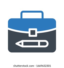 bag vector glyph color icon 