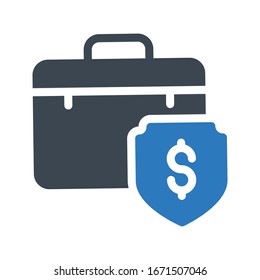 bag vector glyph color icon 