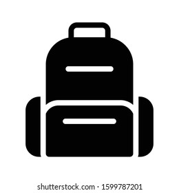 bag vector glyph flat icon 