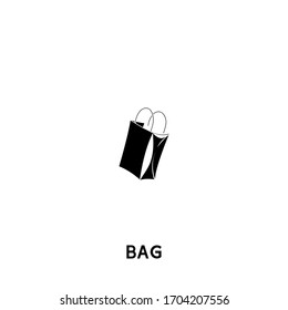 bag vector icon. bag black sign on white background. bag icon for web and app