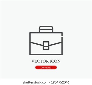 Bag vector icon. Editable stroke. Symbol in Line Art Style for Design, Presentation, Website or Apps Elements, Logo. Pixel vector graphics - Vector