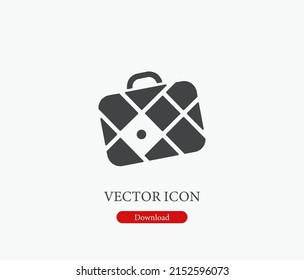 Bag vector icon. Editable stroke. Symbol in Line Art Style for Design, Presentation, Website or Mobile Apps Elements, Logo. Bag symbol illustration. Pixel vector graphics - Vector