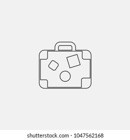 bag vector icon, flat icon