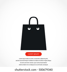 bag vector icon, flat design best vector icon