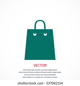 bag vector icon, flat design best vector icon