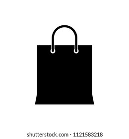 Bag vector icon, flat shopping symbol. Simple, flat design for web or mobile app