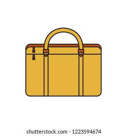 a bag vector icon,  graphic symbol isolated on white; vector illustration