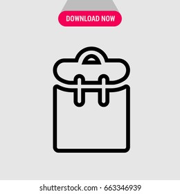 Bag vector icon, Handbag with handle symbol. Simple, modern flat vector illustration for mobile app, website or desktop app 