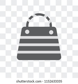 Bag vector icon isolated on transparent background, Bag logo concept