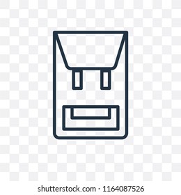 Bag vector icon isolated on transparent background, Bag logo concept
