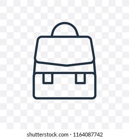 Bag vector icon isolated on transparent background, Bag logo concept