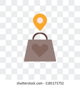Bag vector icon isolated on transparent background, Bag logo concept