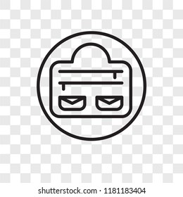 Bag vector icon isolated on transparent background, Bag logo concept
