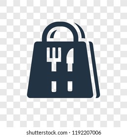 Bag vector icon isolated on transparent background, Bag transparency logo concept